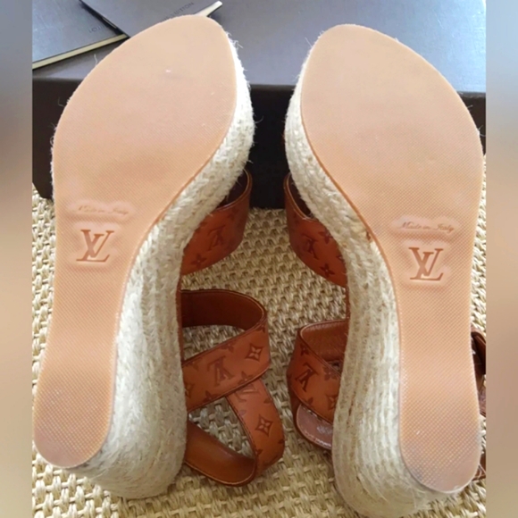 New. Louis Vuitton espadrilles leather sandals - Picture 3 of 8